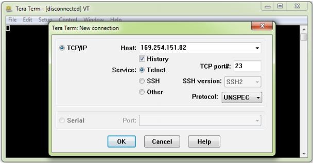 16 Channel Ethernet GPIO Module Teraterm - (disconnected) VT